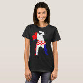 Boxing Croatia Flag Men Boys Box Male Competitive  Tシャツ (正面フル)