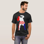 Boxing Croatia Flag Men Boys Box Male Competitive  Tシャツ (正面フル)