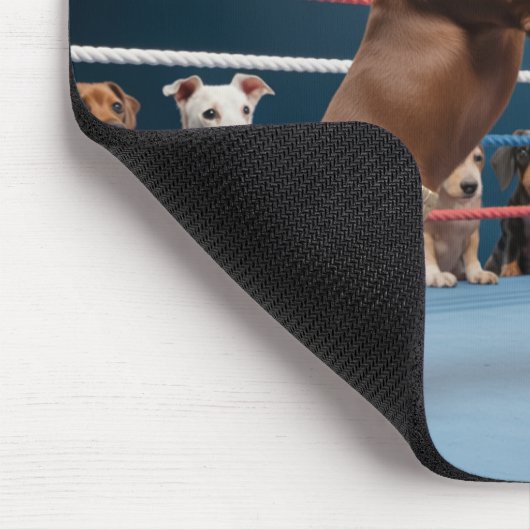 Boxing Dachshunds Mousepad マウスパッド (コーナー)