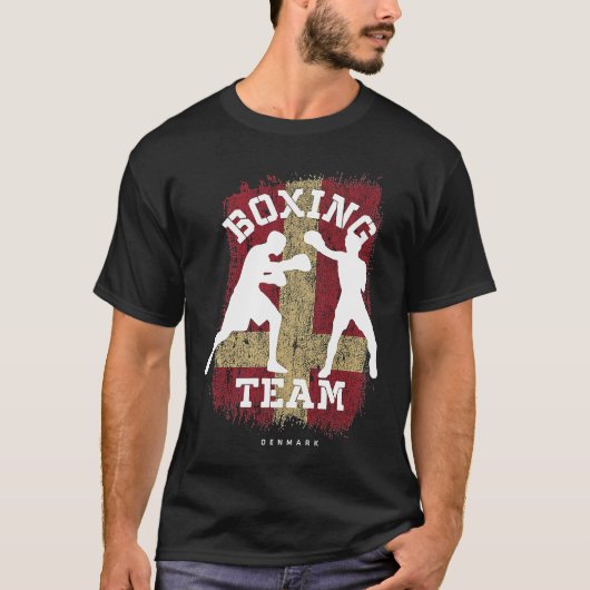 Boxing Denmark Combat Sports Fighter Boxing Tシャツ (正面)