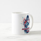 Boxing Fans Graphic and Text コーヒーマグカップ (正面右)