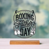 Boxing Father Day Vintage Engraving Shirt Design_1 アクリルサイン (ニュートラル)