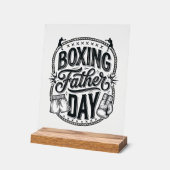 Boxing Father Day Vintage Engraving Shirt Design_1 アクリルサイン (傾斜)