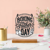 Boxing Father Day Vintage Engraving Shirt Design_1 アクリルサイン (ウェディング)