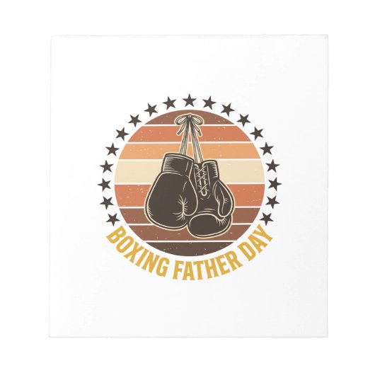 Boxing Father Day Vintage Gloves Shirt Design_1 ノートパッド (正面)