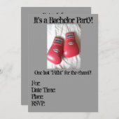 Boxing Glove Bachelor Party Invitations 招待状 (正面/裏面)