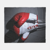 Boxing gloves  フリースブランケット (正面(横))