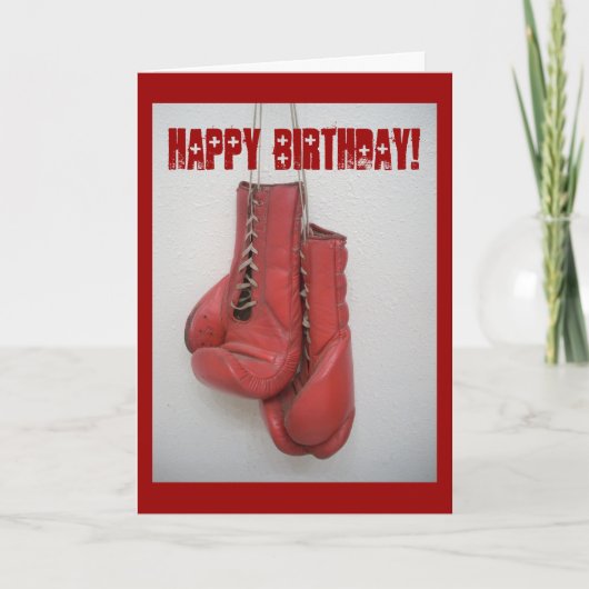Boxing Gloves Birthday Card カード (正面)