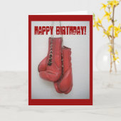 Boxing Gloves Birthday Card カード (黄色い花)