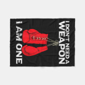 Boxing Gloves I Don't Need A Wean Combat Boxer  フリースブランケット (正面(横))