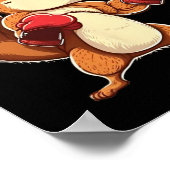 Boxing Gloves Squirrel Boxer Kickboxer Kickboxing  ポスター (角)