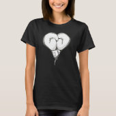 Boxing gloves with heart shape  partner for boxers tシャツ (正面)