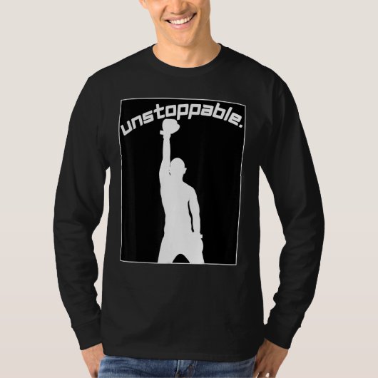 Boxing Graphic Gym Workout Motivation Unstoppable Tシャツ (正面)