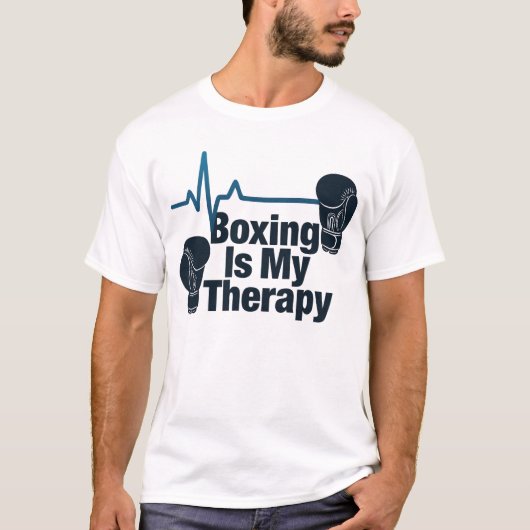 Boxing Is My Therapy Cute Pastel Design  Tシャツ (正面)