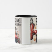 “Boxing – It’s Cheaper Than Therapy Mug” マグカップ (中央)