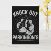 Boxing Kickboxing Fighter Knock Out Parkinsons カード (黄色い花)
