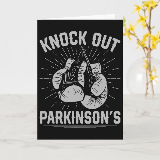 Boxing Kickboxing Fighter Knock Out Parkinsons  カード (黄色い花)
