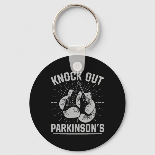 Boxing Kickboxing Fighter Knock Out Parkinsons  キーホルダー (正面)