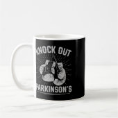 Boxing Kickboxing Fighter Knock Out Parkinsons  コーヒーマグカップ (左)