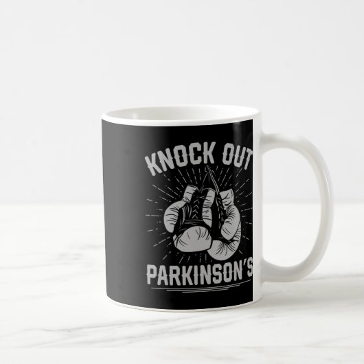 Boxing Kickboxing Fighter Knock Out Parkinsons  コーヒーマグカップ (右)