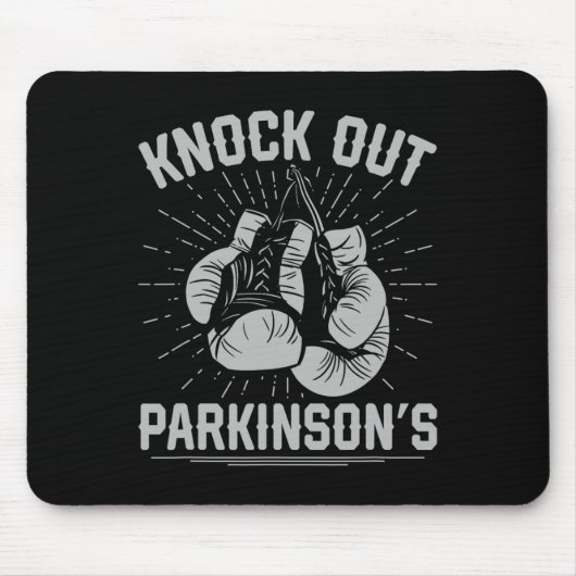 Boxing Kickboxing Fighter Knock Out Parkinsons  マウスパッド (正面)