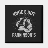 Boxing Kickboxing Fighter Knock Out Parkinsons  マグネット (正面)