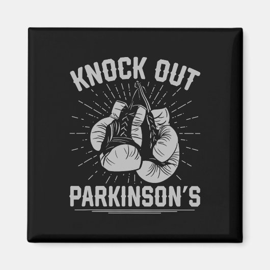 Boxing Kickboxing Fighter Knock Out Parkinsons  マグネット (正面)