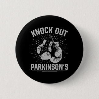 Boxing Kickboxing Fighter Knock Out Parkinsons  缶バッジ