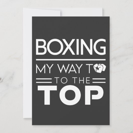 Boxing Motivation Quote Bold Minimal Typography シーズンカード (正面)