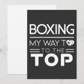 Boxing Motivation Quote Bold Minimal Typography シーズンカード (正面/裏面)
