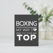Boxing Motivation Quote Bold Minimal Typography ポストカード (スタンド正面)