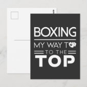 Boxing Motivation Quote Bold Minimal Typography ポストカード (正面/裏面)