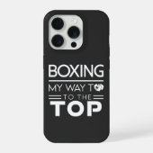 Boxing Motivation Quote Bold Minimal Typography iPhoneケース (裏面)