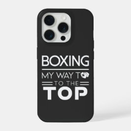 Boxing Motivation Quote Bold Minimal Typography iPhone 15 Proケース