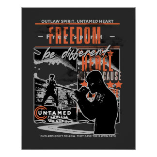 Boxing Motivation Rebel Fighter Gym & Training ポスター