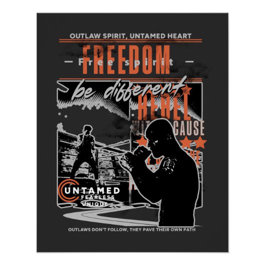 Boxing Motivation Rebel Fighter Gym & Training ポスター (正面)