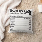 Boxing Nutrition Facts Throw Pillow Gift for Boxer クッション (ブランケット)