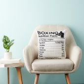 Boxing Nutrition Facts Throw Pillow Gift for Boxer クッション (椅子)