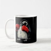 Boxing Penguin With Boxing Gloves Kickboxing Funny コーヒーマグカップ (左)