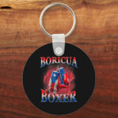Boxing Puerto Rico Boricua Boxer Puerto Rican  キーホルダー (正面)