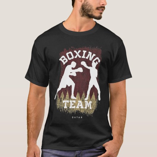 Boxing Qatar Combat Sports Fighter Boxing Tシャツ (正面)