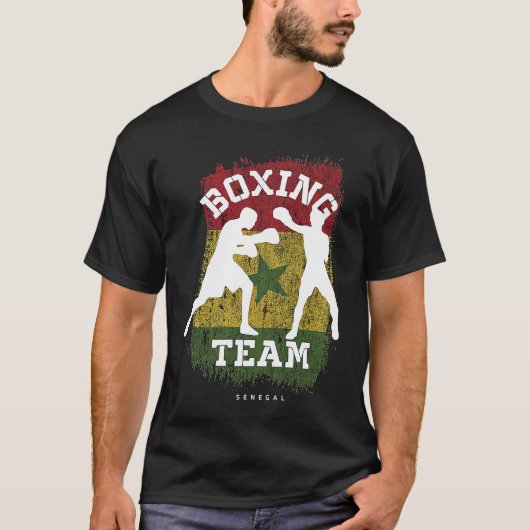 Boxing Senegal Combat Sports Fighter Boxing Tシャツ (正面)
