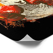 Boxing Sheep With Boxing Gloves Kickboxing Funny B ポスター (角)