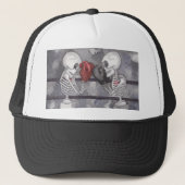 Boxing Skeleton Trucker Hat キャップ (正面)