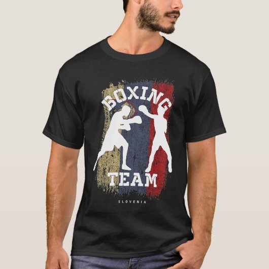 Boxing Slovenia Combat Sports Fighter Boxing Tシャツ (正面)