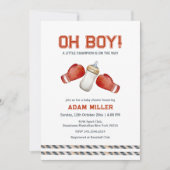 Boxing Sport Little Champion Baby Shower 招待状 (正面)