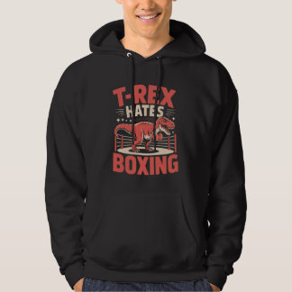 Boxing T-Rex Dinosaur T-Rex Hates Boxing パーカ