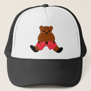 Boxing Teddybear in Red キャップ