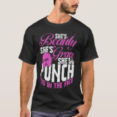 Boxing Training Jab Upper Cut Punch Knockdown Tシャツ (正面)