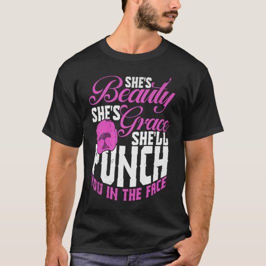 Boxing Training Jab Upper Cut Punch Knockdown Tシャツ (正面)